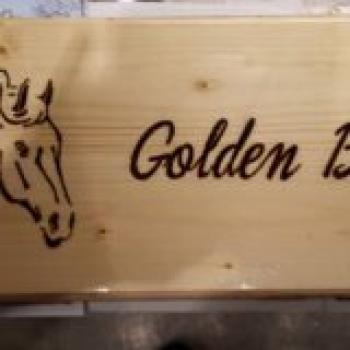 Preview: Boxenschilder mit Namen und Grafik